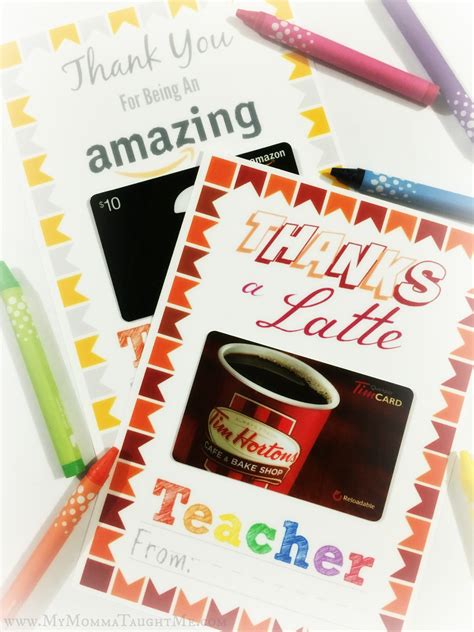 Teacher Appreciation Gift Card Holder Printable